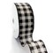 2 1/2" Wired Ribbon Rustic Black/White Buffalo Plaid Burlap 25 Yards